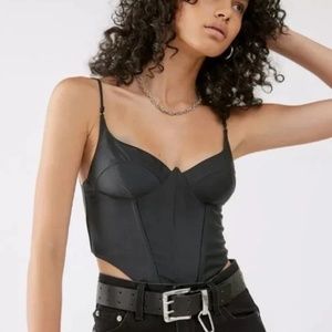 Urban Outfitters Bustier Top Black